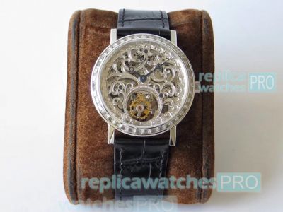 Swiss Clone Piaget Altiplano Hollow Tourbillon Watch 40mm